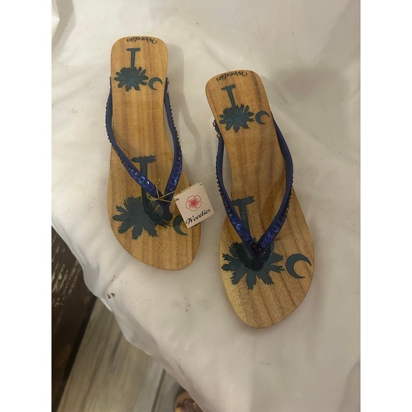 Woodies Shoes - Woodies SC Palmetto Wood Flip Flops